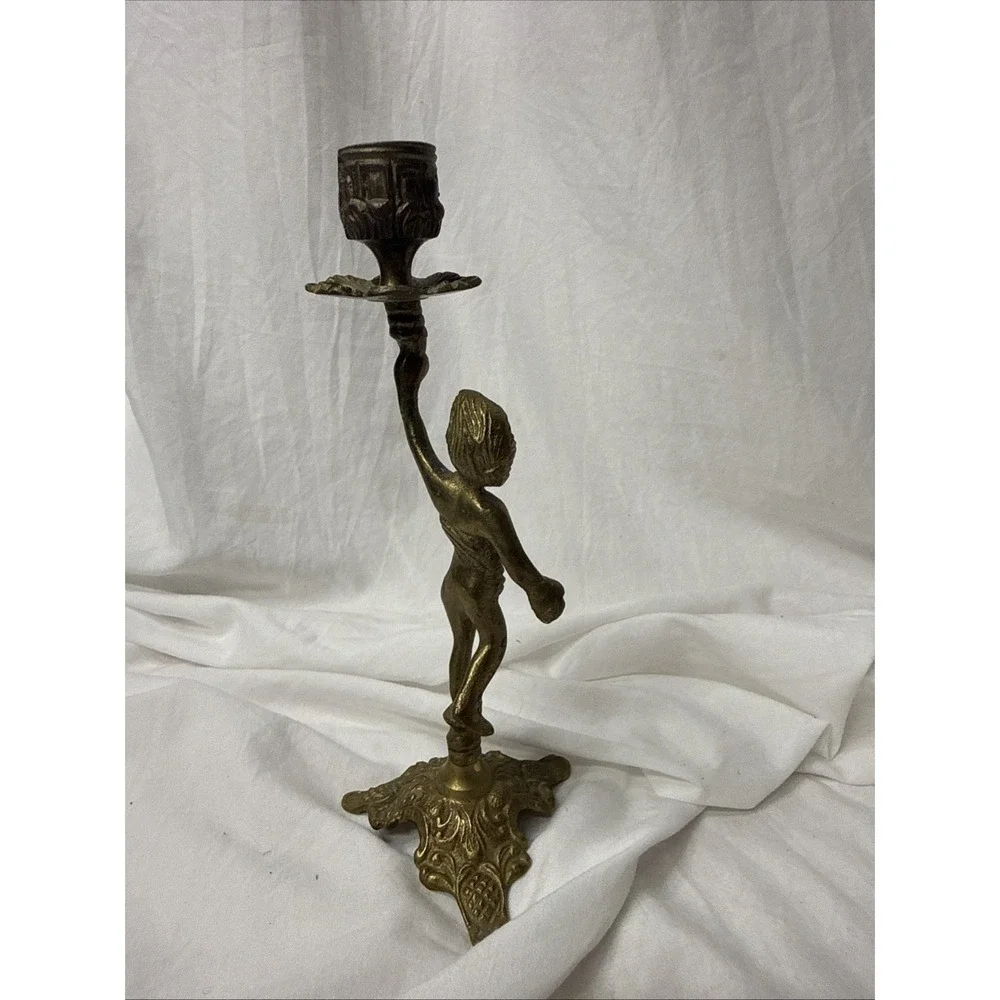 Vintage Celestial Brass Cherub 9